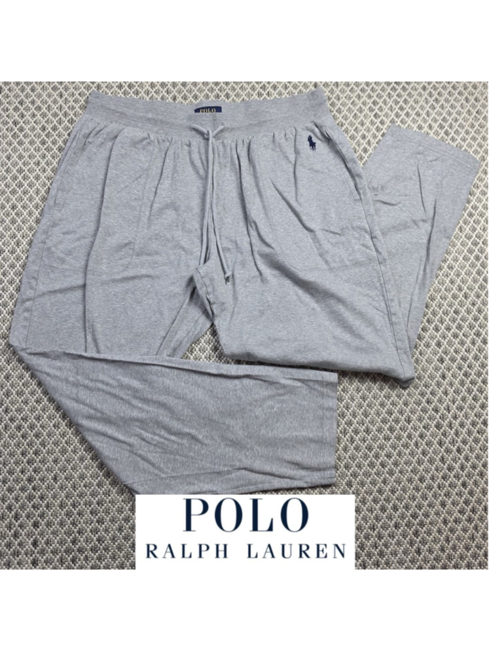 Polo Ralph Lauren Mens XL Gray Sleepwear Pajama Lounge Pants Pony Drawstring